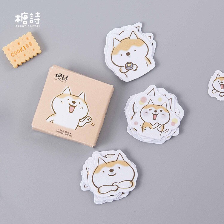 45pcs/lot Cute Dogs Decorative Diy Diary Stickers Kawaii Planner Scrapbooking Sticky Stationery Escolar School Supplies
