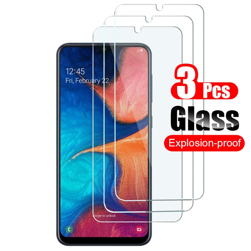 3Pcs Tempered Glass For Samsung Galaxy A10 A20 A30 A40 A50 A60 A70 A80 A90 A20E A50S A30S Screen Protector Film For M10 M20 M30