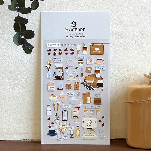 I Like Coffee Decorative Stickers Scrapbooking Stick Label Diary Stationery Album Kawaii PVC Stickers