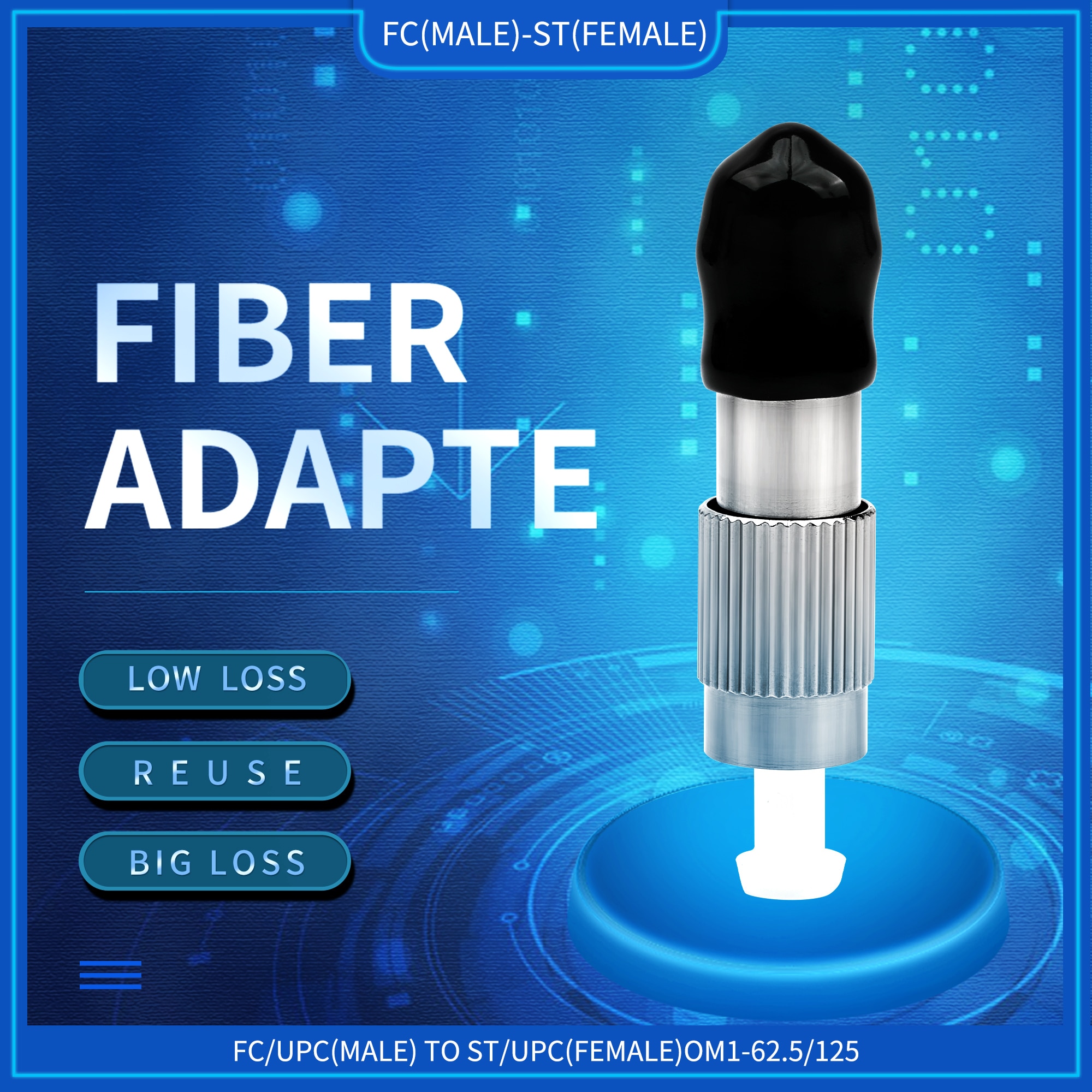FC Male to ST Female Fiber Optical Hybrid AdapterFor Optical Fiber Cables Adapter MM 62.5/125