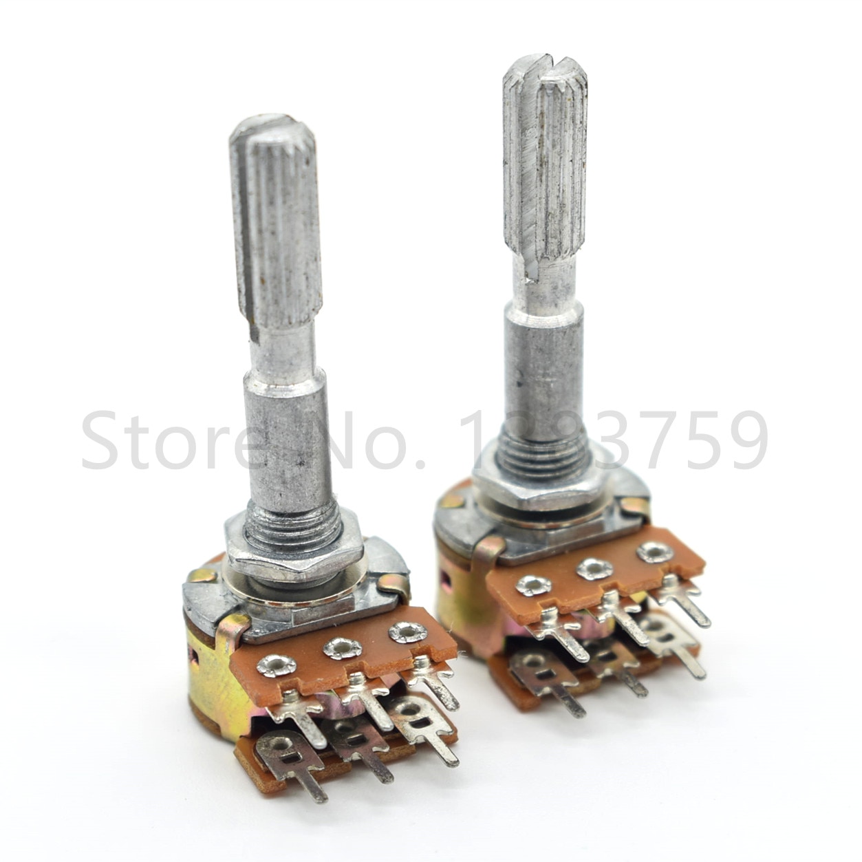 2 Piece SPK 16 type Stereo channel potentiometer 6 feet B50K sawtooth shaft length 35MM amplifier volume potentiometer