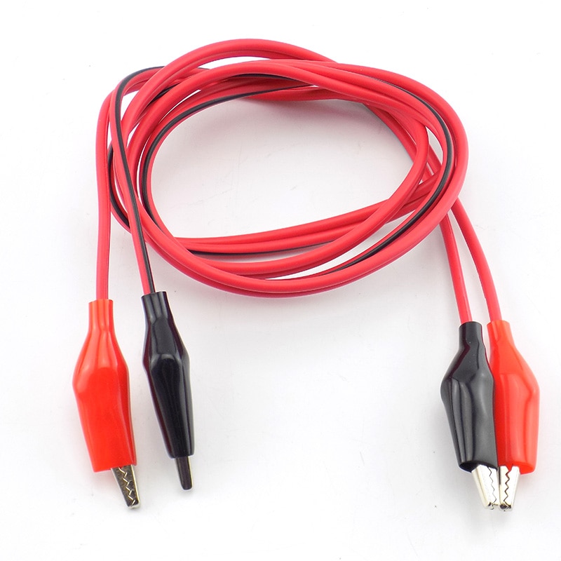 1M electrical Alligator Clips cable Jumper Wire DIY Test Leads Double-ended Crocodile Test Clips cords Roach for multimeter