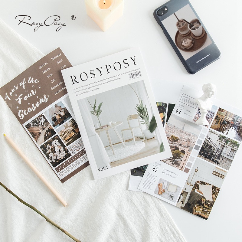 Kawaii Rosyposy Life Series Cute Sticker Custom Stickers Diary Stationary Flakes Scrapbook DIY Decorative Stickers
