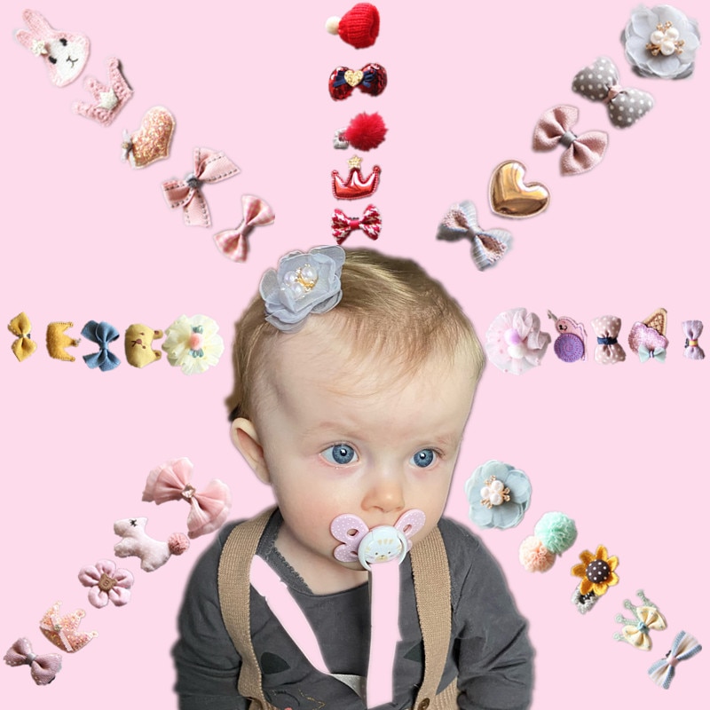 5Pcs/set Toddler Glitter Hair Pins Animal Motif Mini Hairpins For Baby Girl Bow Hair Clip Barrettes baby accessories pour bébés