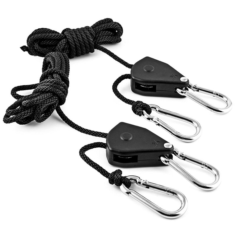 2pcs Outdoor Tent Light Lift Cord Hanger Lanyard Camping Hiking Pulley Rope Ratchet Hanger Tent Tools EDC Survival Equipment