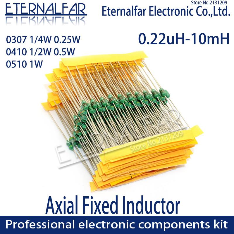 0307 1/4W 0.25W 5.6UH 5R6K 56UH 560K 5.6 56 UH Color Code Ring Inductors DIP Inductance TV Radios Electromagnetic Induction 47UH