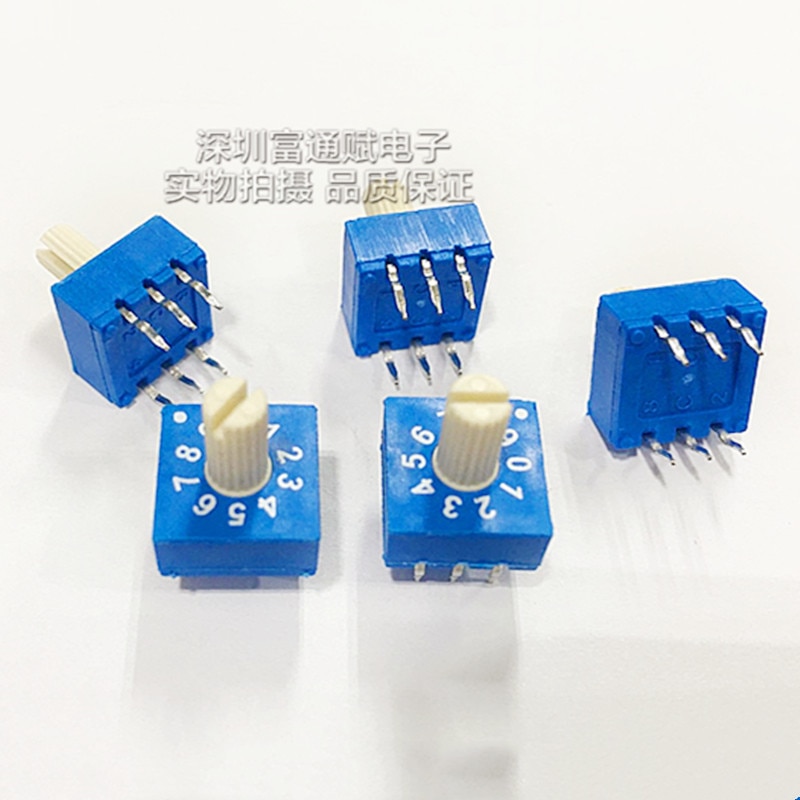Code switch ERD110RS 10 bit 0-9 3:3 rotary encoder with handle