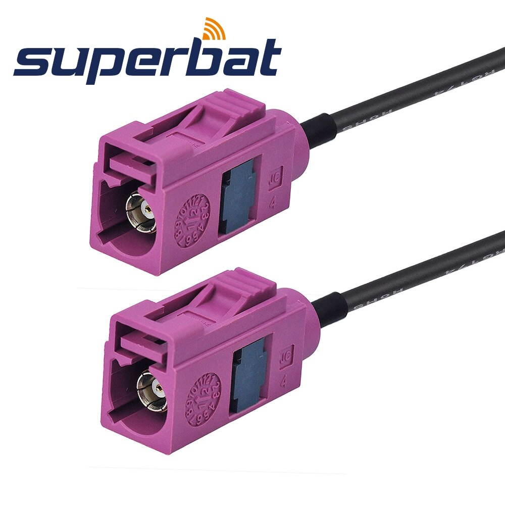 Superbat Fakra Female "H" Straight to Fakra Jack "H" Straight Pigtail Cable RG174 15cm RF Coaxial Cable