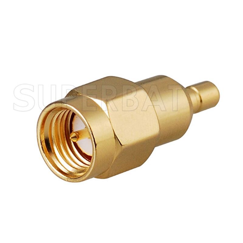 Superbat 2pcs SMA-SSMB Adapter SMA Male to SSMB Female Straight RF Wifi Connector