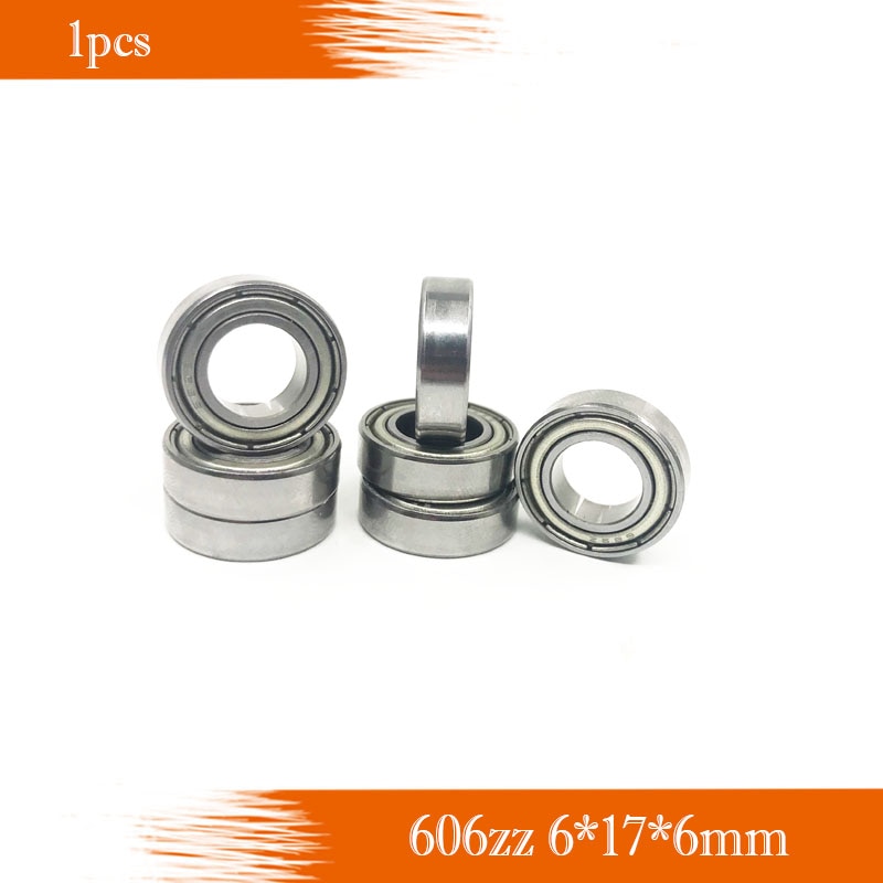 1pcs/Lot 606ZZ 606 ZZ 6x17x6mm Mini Ball Bearing Miniature Bearing 606-2Z for 3D shaft printer