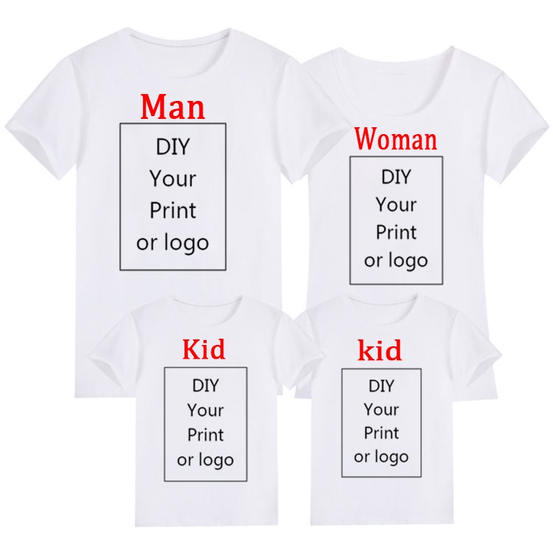 Customized Print T Shirt Men's/Women's/Child's DIY Your Like Photo or Logo White Top Tees Modal T shirt Size S-4X