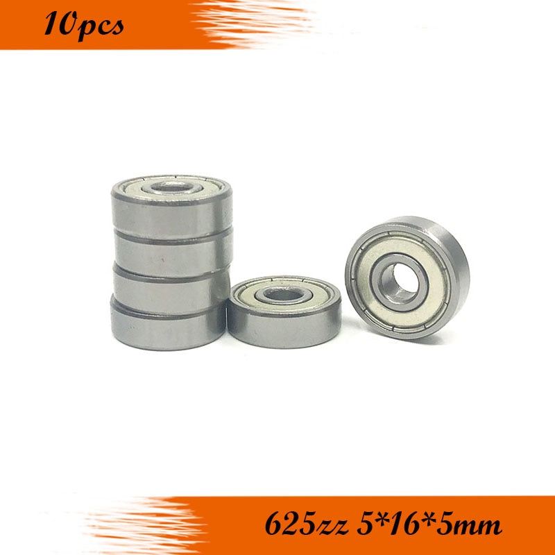 10pcs/lot 625ZZ 625 ZZ 625-2Z 5*16*5mm ABEC-3 Miniature MINI Deep Groove Ball Bearings printer 5 x16x5mm for 3D printers