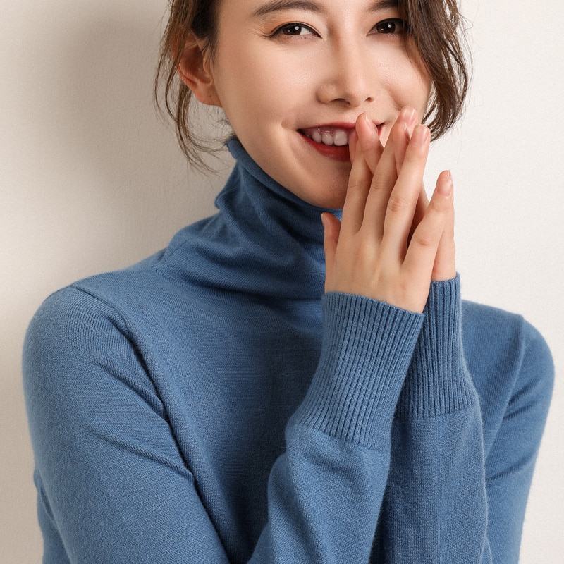 Nieuwe Herfst Winter Zachte Kasjmier coltrui Truien Truien vrouwelijke 2019 Koreaanse Slim-fit pull trui vrouwen kleding Truien