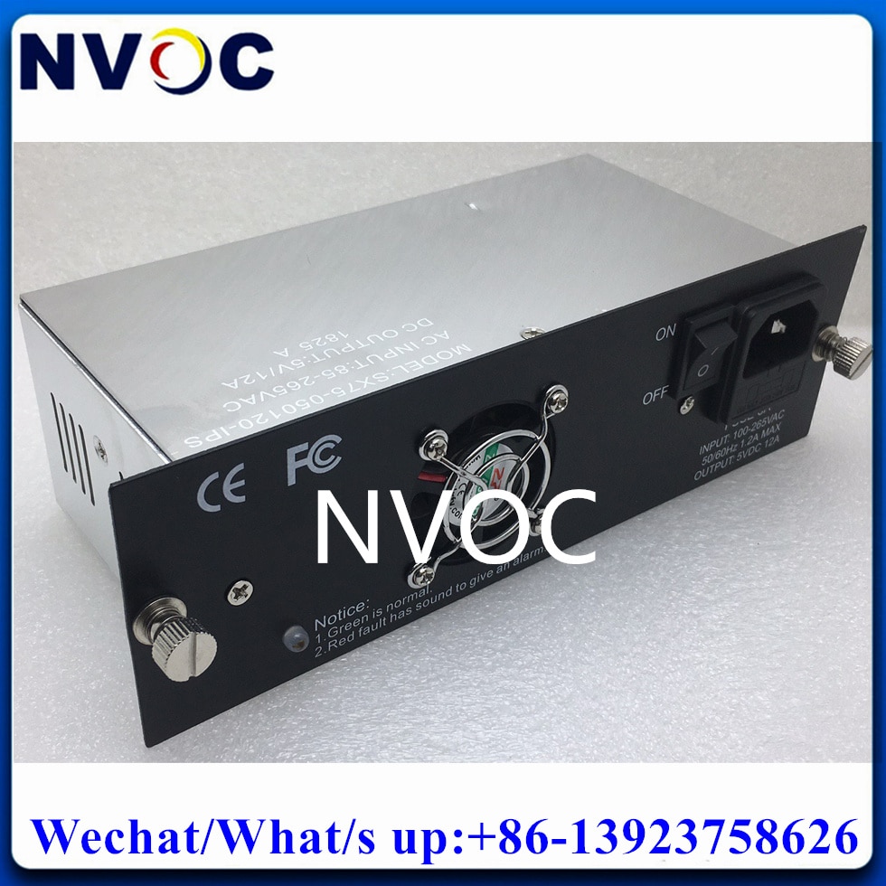 AC100~265V 50/60HZ DC5V 12A Fiber Optical Media Convertor Chassis Power Supply