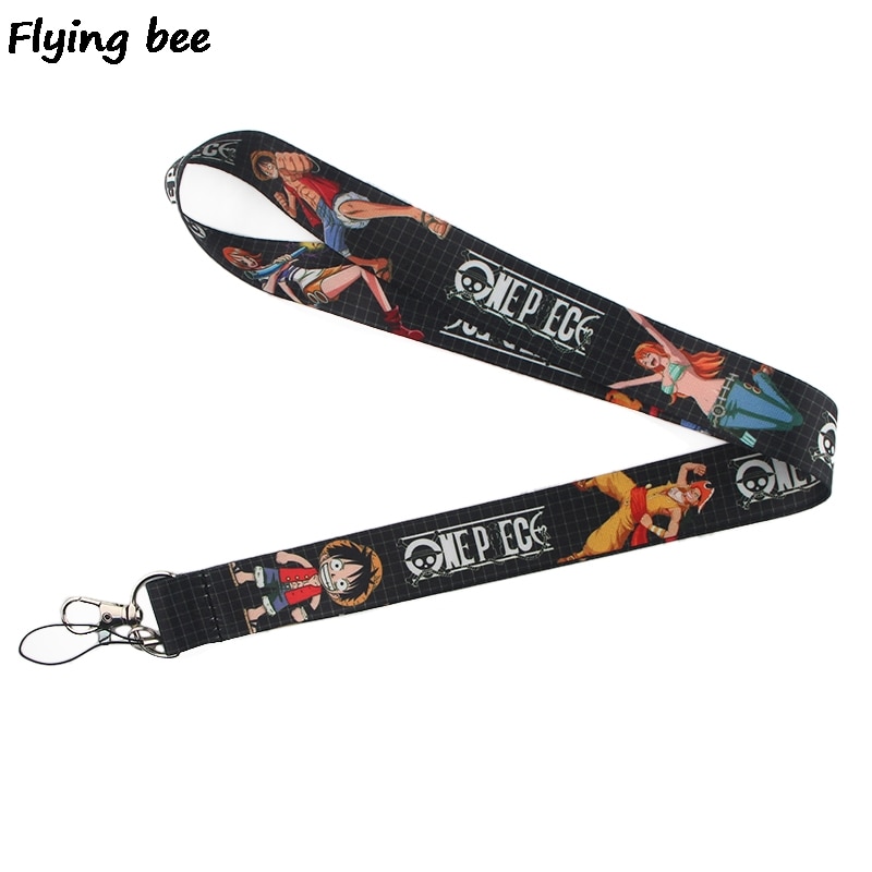 20pcs/lot Anime Lanyard Keychain Keys Holder Women Strap Neck Lanyards For Keys ID Card Phone Lanyard X0367