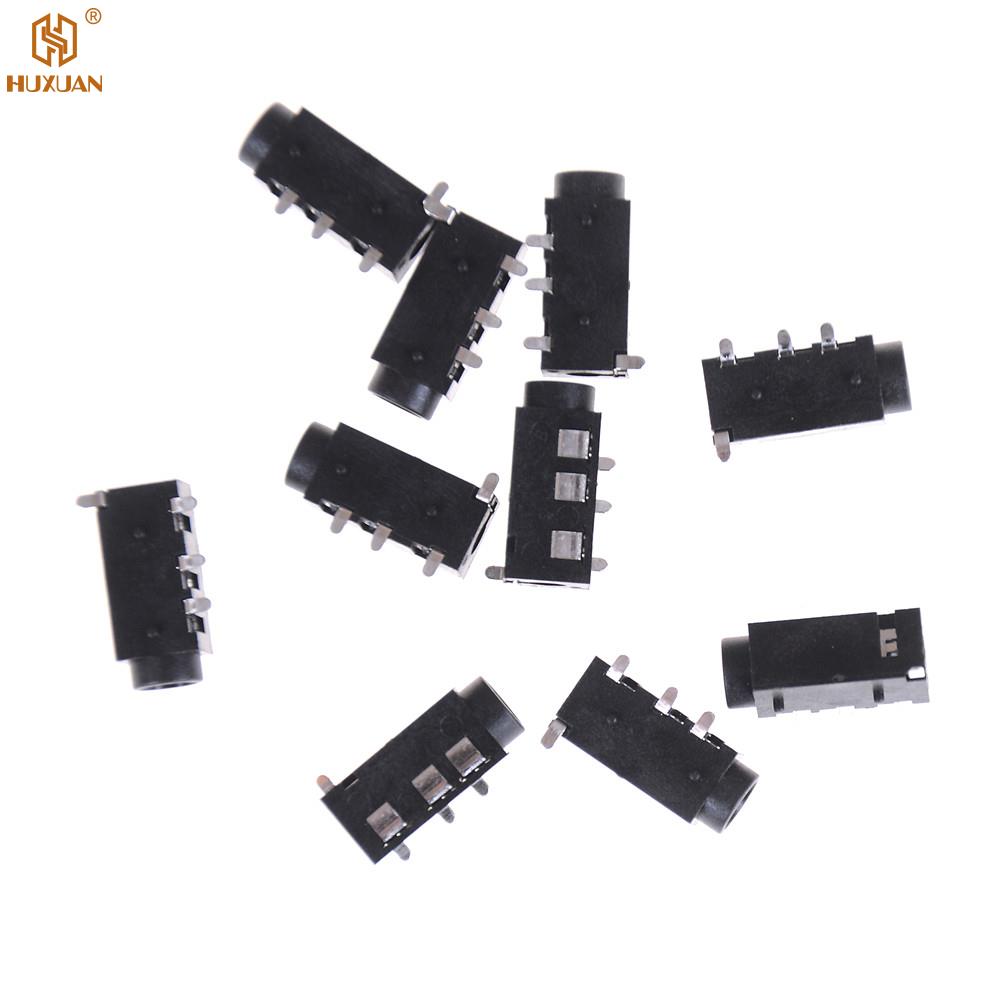 10PCS 3.5mm jack Connector Female Audio Connector 4 Pin DIP Headphone Jack Socket PJ-320A PJ320A Audio Interface Audio