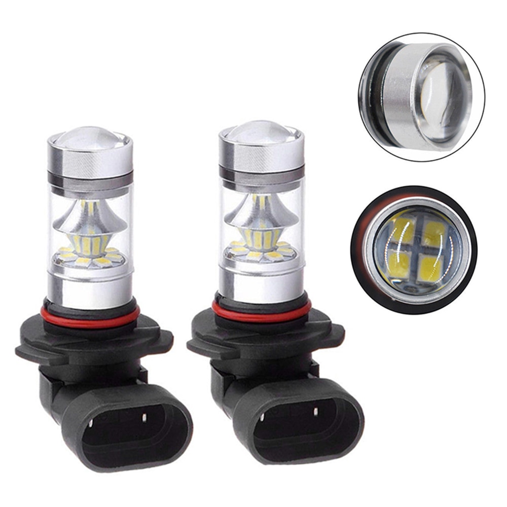 car accessries 2x 100W 6000K 20LED Car Fog Lights DRL Daytime Running Lights Super White