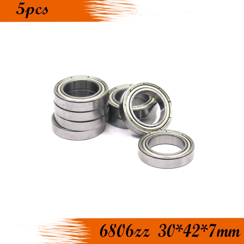 5pcs/Lot 6806ZZ 6806 ZZ 30x42x7mm Metal Shielded Thin Wall Deep Groove Ball Bearing