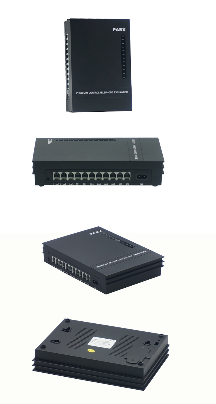 EXCELLTEL easy programming Telephone System/ Office PBX/ MD308/ 3 PSTN line 8 extension Mini pabx