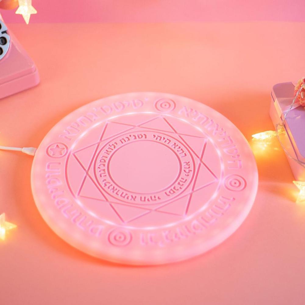10W Glowing Magic Array Universal Qi Fast Charging Wireless Charger for iPhone 12 12Pro Max 11 11Pro X XS MAX 8 7 Series