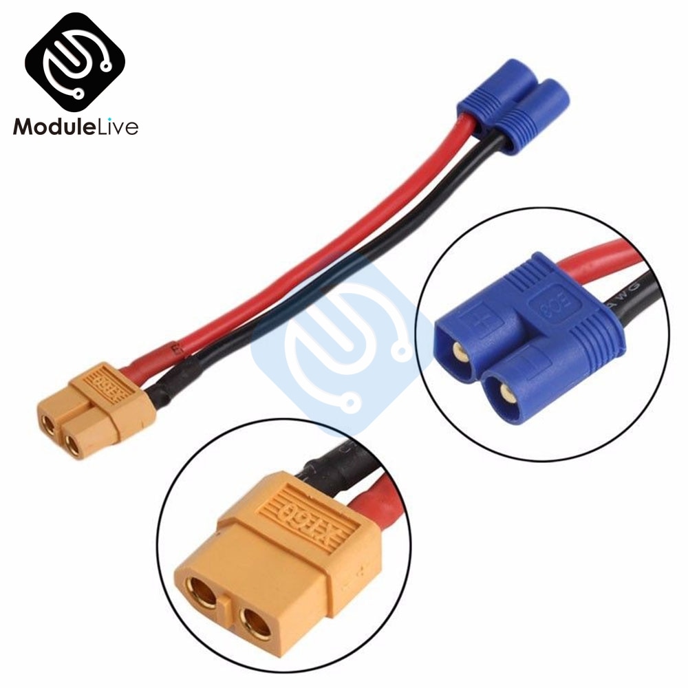 Banana EC2 Male Connector To XT60 Plug Wire Female Adapter Cable Line for RC Lipo Battery XT 60