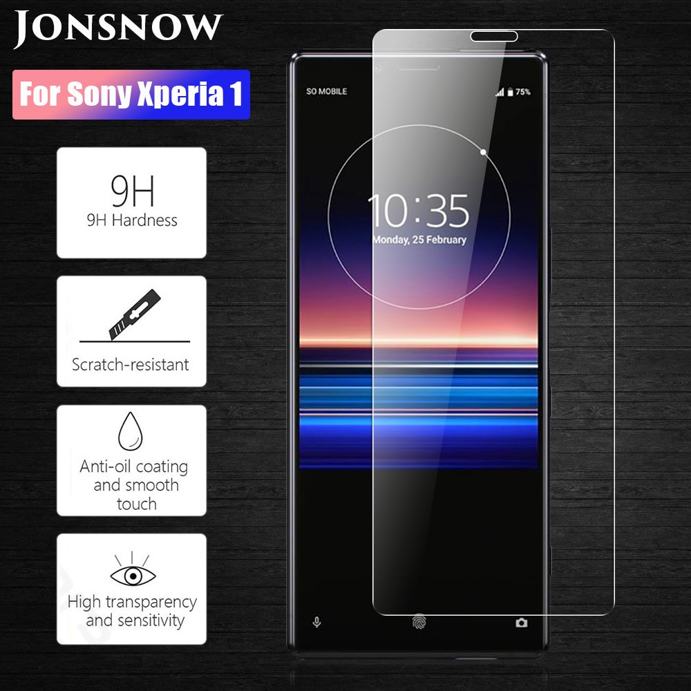 JONSNOW Tempered Glass For Sony Xperia 1 J8110 J8170 J9110 6.5" Screen Protector 2.5D 9H Explosion-proof Protective Film