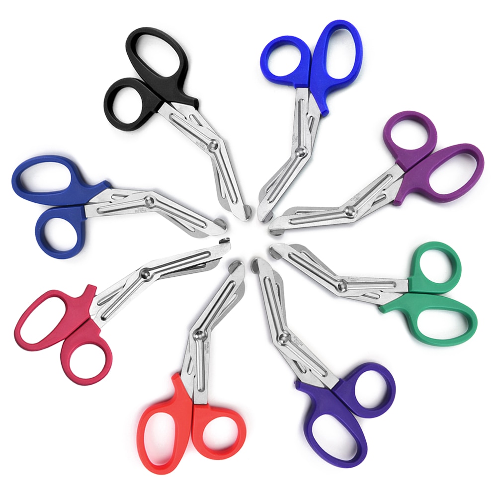 15cm Curved Bandage Gauze Non-woven Fabric Canvas Scissor Medical Emergency First Aid Nurses Surgical Veterinary Shear Scissors