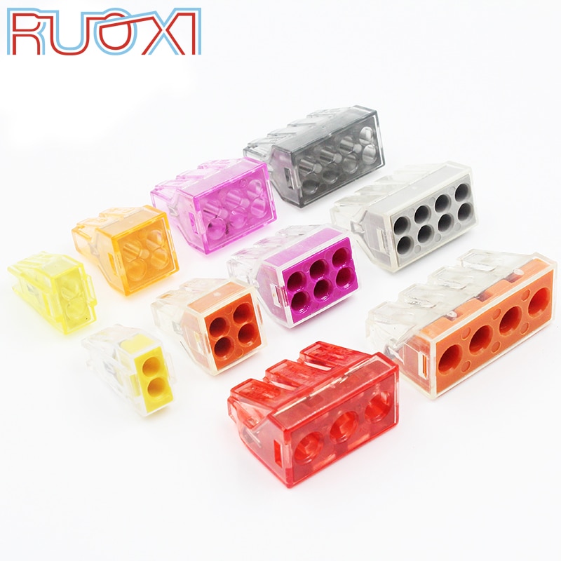 Wire Connector CH-102/104/106/108 Universal Compact Cable Connector Controller Terminal with Lever 0.75-2.5mm2mini Connector 24A