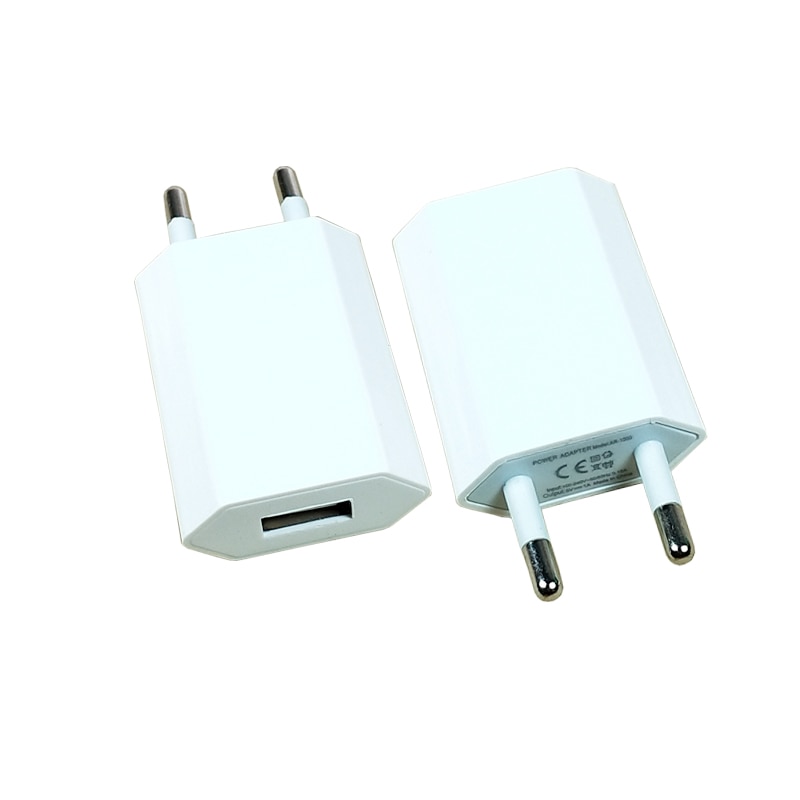 EU Plug socket USB Charger 5V 1A iPhone X 8 7 iPad Wall Charger for Samsung S9 Xiaomi mi 8 Huawei Mobile Phone white B-P-01