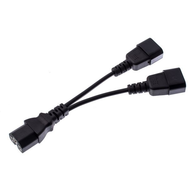Type Y Power Cord Short IEC 320 C14 to C13+C7 Creative Y Split Data Power Line C14-C13 C7 Split Y Cable 26CM/10.2inch