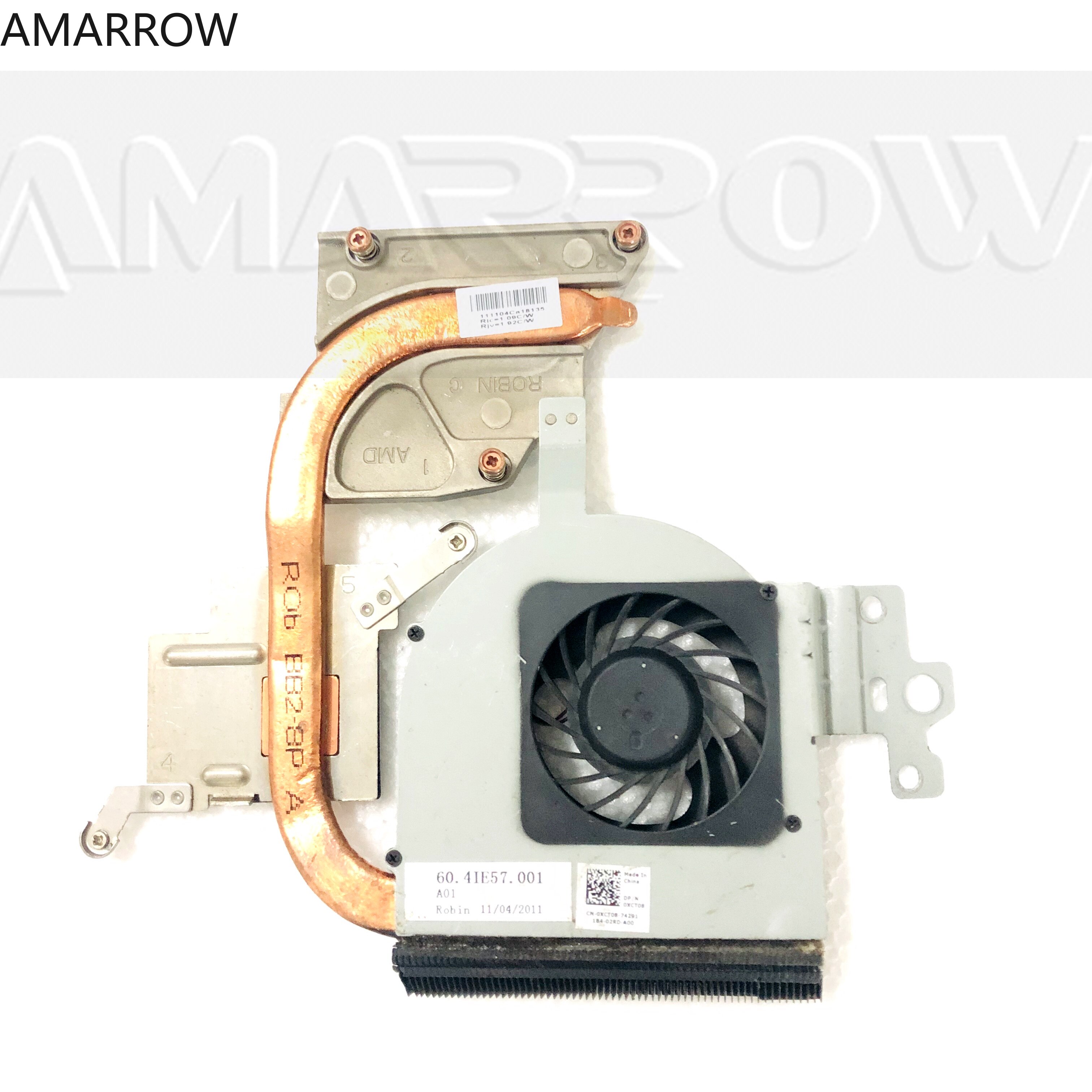 Original free shipping laptop heatsink cooling fan cpu cooler For DELL M5110 v3550 CPU heatsink 0XCT08