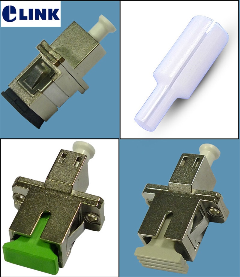 5pcs hybrid adapter LC-SC fiber optic adapter 2.5mm-1.25mm female to female FTTH coupler SM MM APC fibra free Shipping ELINK
