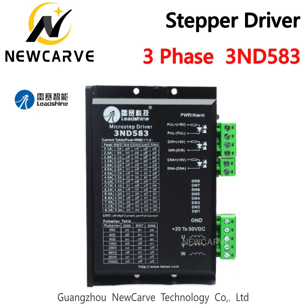 Leadshine Original Stepper Driver 3ND583 VDC20-50V For 3 Phase Nema23 Nema34 Stepper Motor NEWCARVE