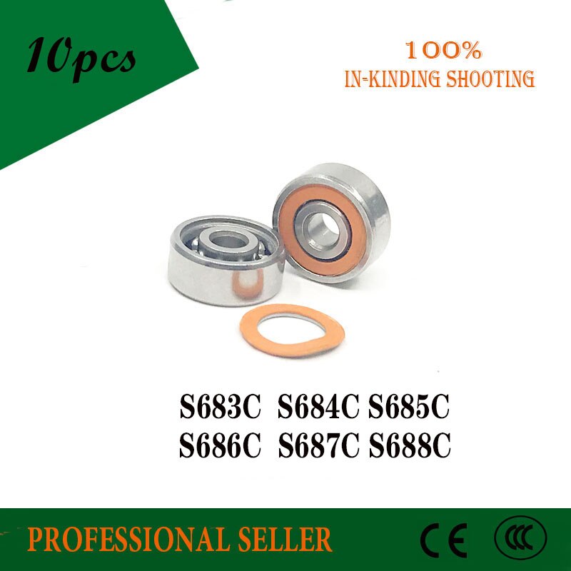 10pcs S683 S684 S685 S686 S687 S688 C 2OS 2RS CB ABEC7 Stainless Steel Hybrid Ceramic Bearings/Fishing Reel Bearings