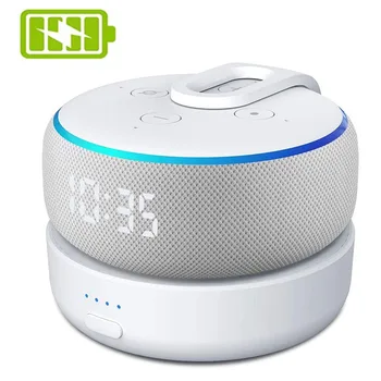 GGMM Echo Dot Charging Station Portable Battery Base For 3rd Gen Portable Alexa Speaker Battery Charging 8H (Dot Not Included)