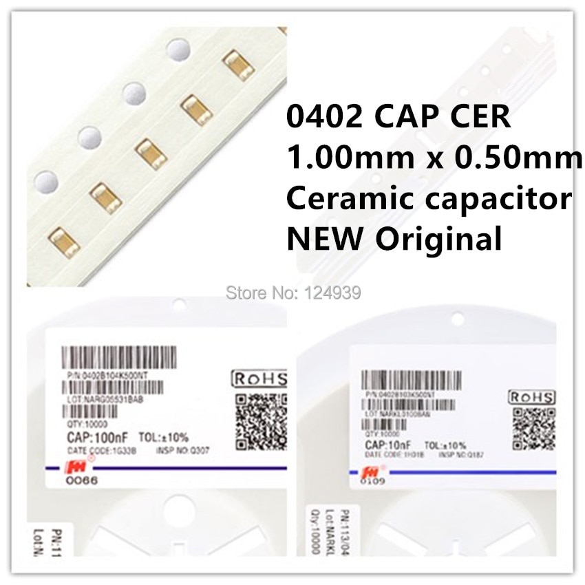 0402 CAP CER X7R 222K 2.2nF 392K 3.9nF 104K 100nF 332K 3.3nF 682K 6.8nF 50V 270pF 180pF 820pF NPO 1pF 2.4pF 560pF 6pF 8.2pF