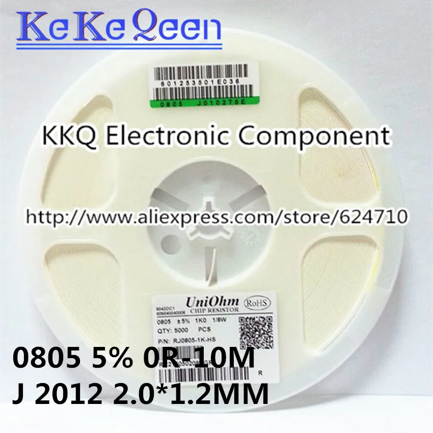 RJ0805 0805 5% 1/8W J SMD 5.6K 6.2K 6.8K 7.5K 8.2K 9.1K 10K 11K 12K 13K 15K 16K 18K 20K 22K 24K 27K 30K 33K 36K 39K 43K 47K 51K