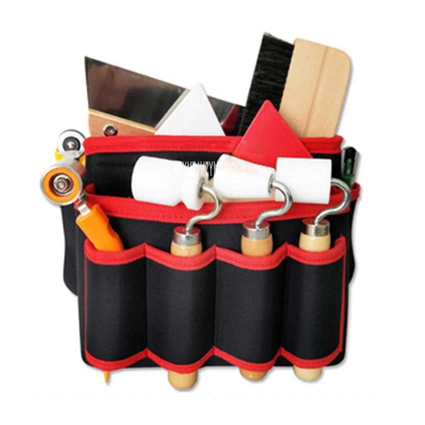 Professional Wallpaper Tools Bag Press Wheel Brush Cut-Off Knife Scraper Complete Set Wall Cloth Construction Tools Package