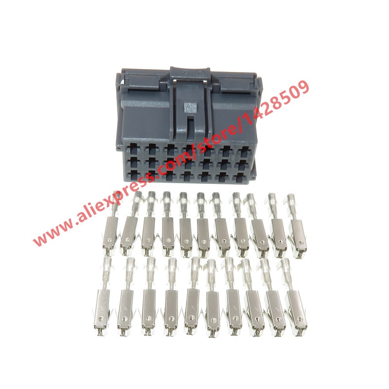1 Set 21 Pin Automotive Connector Car Female Electrical Wire Plug With Terminals 8-968975-2