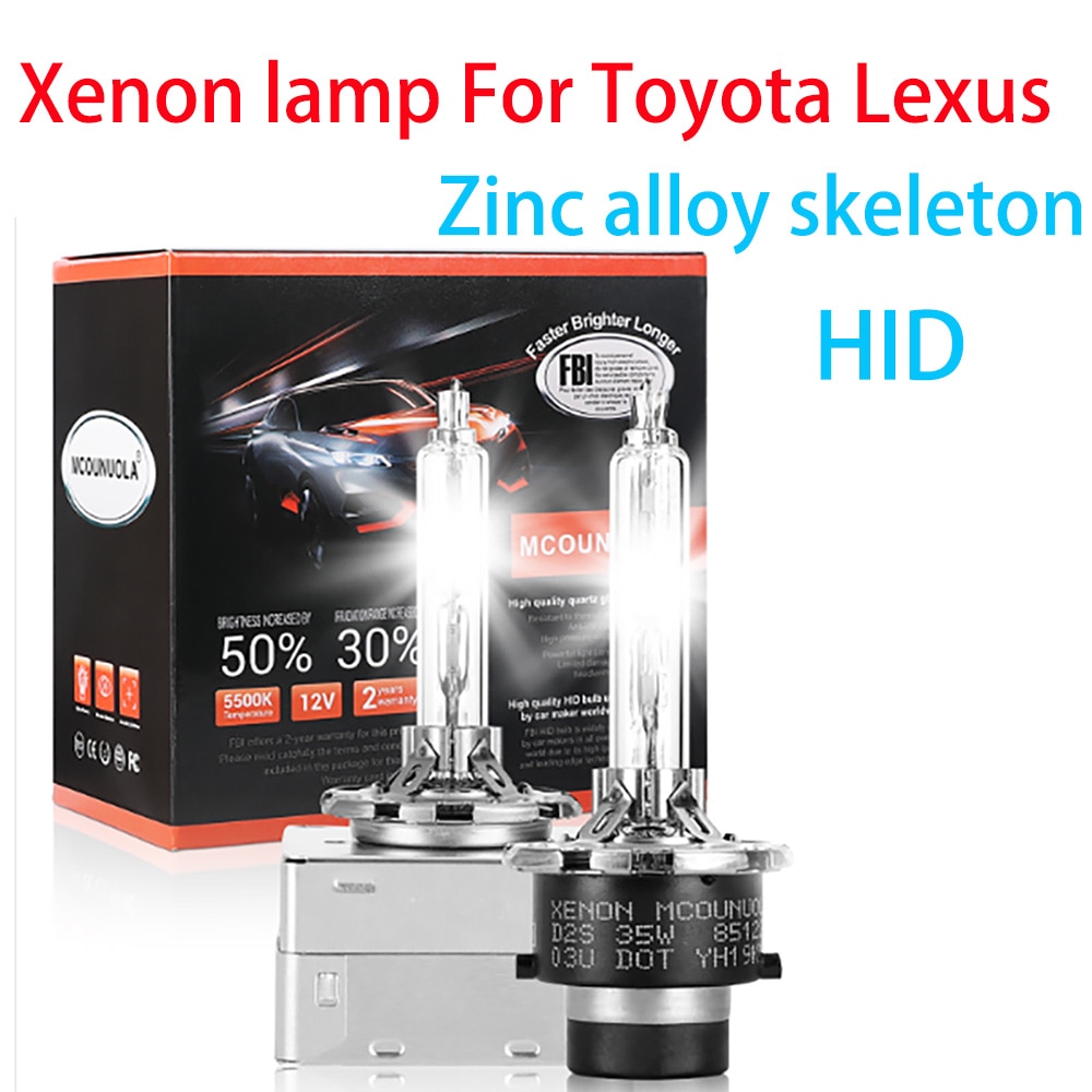 2PCS D1S D2R D2S D3S D4S D4R 4300K 5500K Car Headlights HID Bulb Lamp Xenon For Lexus IS250 IS350 LS460 ES300 ES350 ES450 SC430