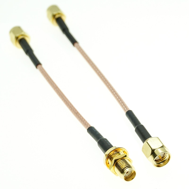 RG316 RG174 Cable SMA Male To SMA Male RPSMA Female Nut Bulkhead Extension Coax Jumper Pigtail