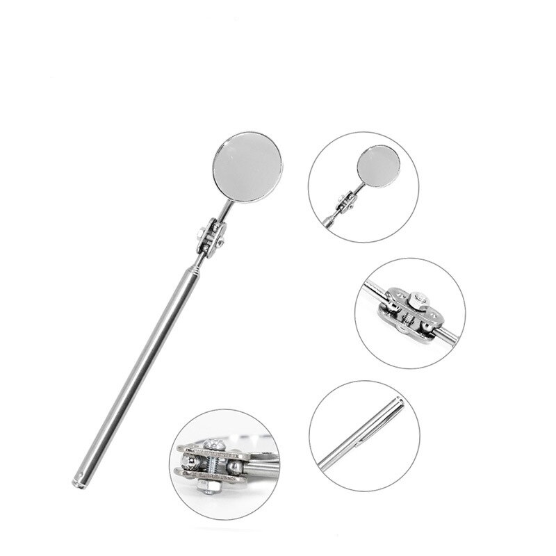 Endoscope for cars Foldable Telescopic Inspection Round Mirror Extended Car Angle View Tool 50MM Diameter inspection mirror