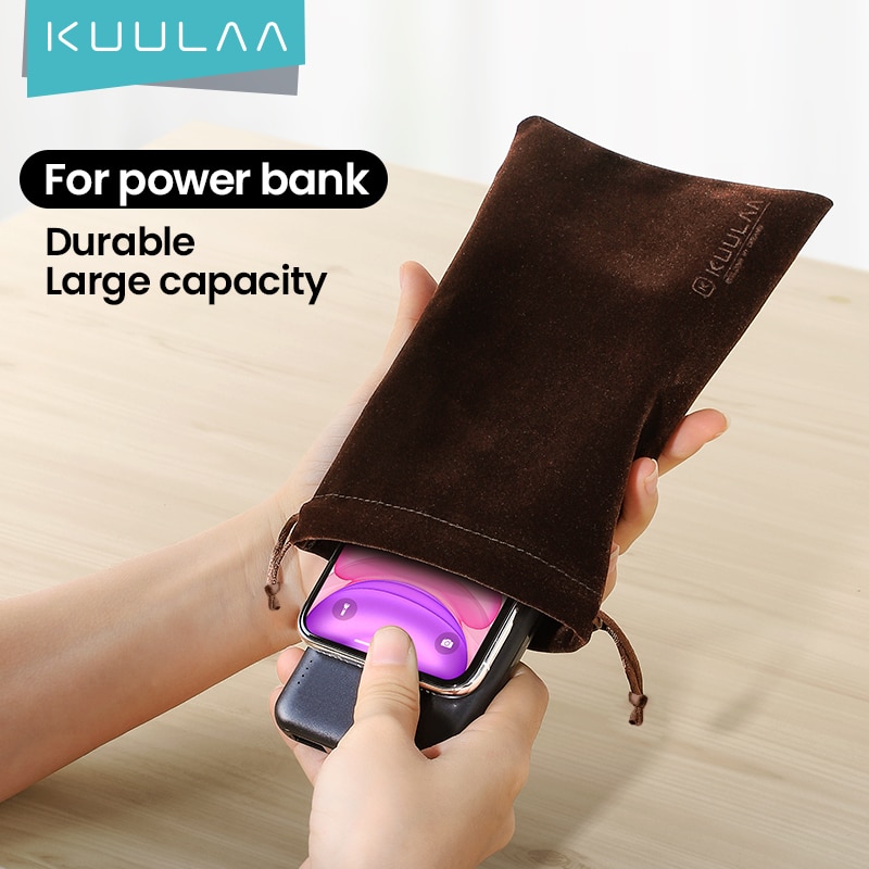 KUULAA Power Bank Case Phone Pouch for iPhone Samsung Xiaomi Huawei Waterproof Powerbank Storage Bag Mobile Phone Accessories