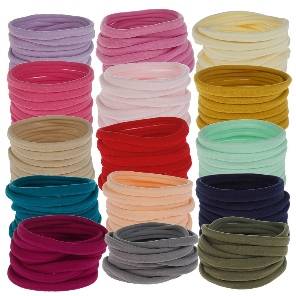 10PCS popular elastic nylon hair ring baby hair band accessories DIY children's headwear 20 colors