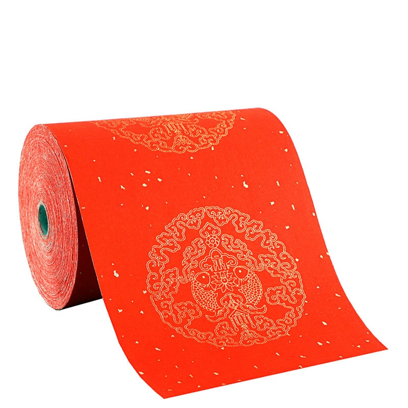 Spring Festival Couplets Calligraphy Papier Dragon Fish Gold Foil Blank Half-Ripe Xuan Paper Chinese Red Rice Paper Papel China