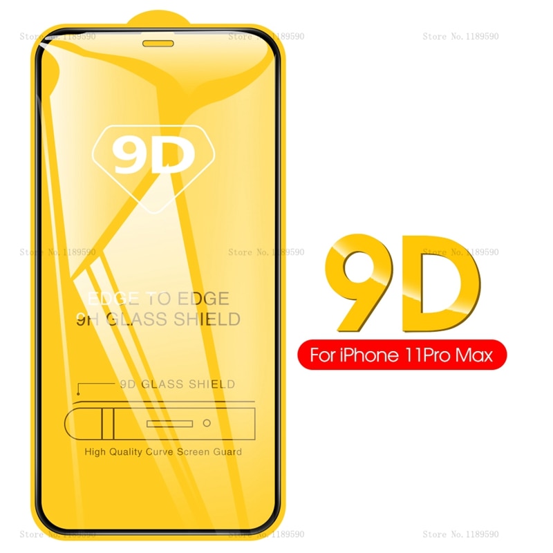 9D Tempered Protective Glass on the For iPhone 7 X XR 11 Screen Protector XS Max Pro 11 Glass For iPhone 7 8 Plus 6 6S XS Glass
