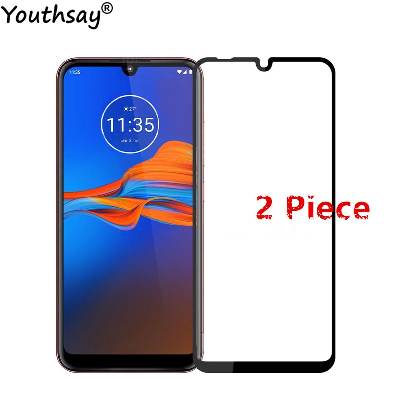 2PCS Screen Protector For Motorola Moto E6 Plus Glass Full Glue Glass For Motorola Moto E6 Plus Film For Moto E6 Plus Glass 6.1&