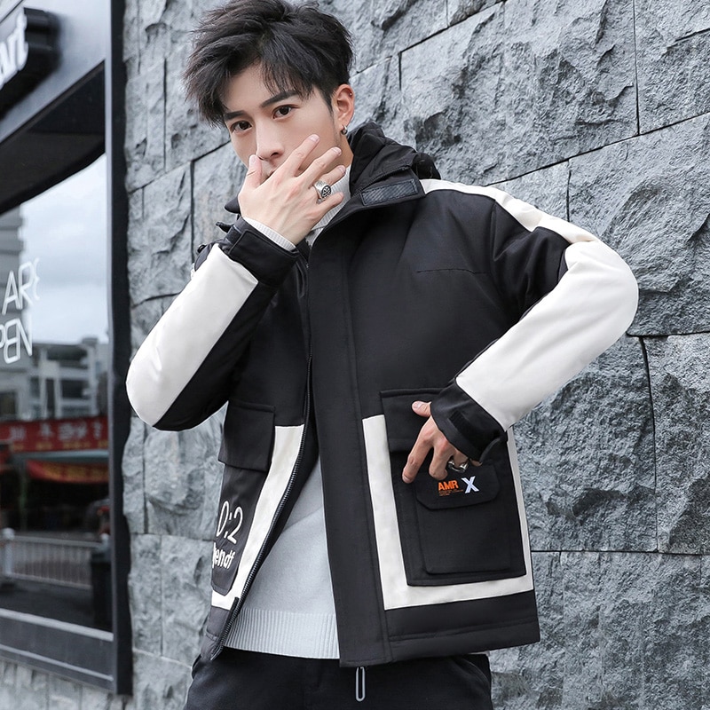 Men New Arrival Parkas Big Pockets Warm Thick Hooded Harajuku Homme Korean Fashion Casual Plus Size M-4XL Male Dropshipping Coat