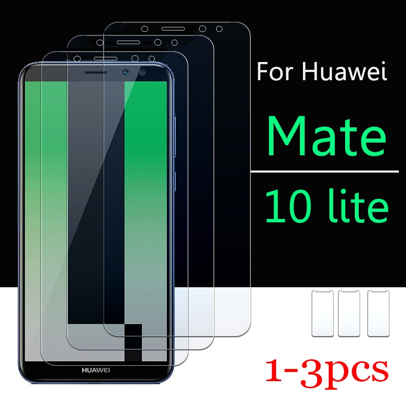 Protective glass on for Huawei mate 10 lite screen protector huavei hauwei mate 10lite light matte10lite tempered glas sheet fil