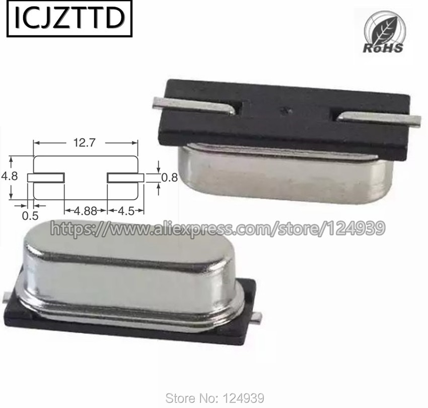 10pcs 7.3728MHZ 7.3728M 7.3728 8.000MHZ 8MHZ 8.000M 8M 8.000 9.000 9.000MHZ 9MHZ 9M 9.000M 49SMD 2P 11.40mmx4.80mm 20PF
